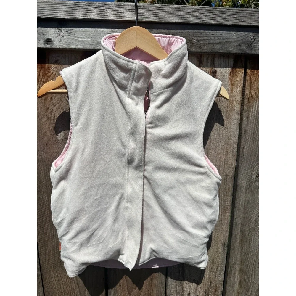 Sunice Reversible Quilted Fleece Vest Women Small Pink The Vintage Club Golf